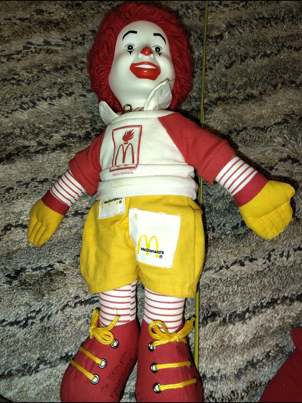 McDonald's and Burger King Classic Red Plush Fast-Food Mascot Dolls